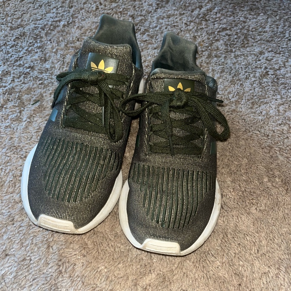 Green adidas shoes